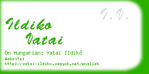 ildiko vatai business card